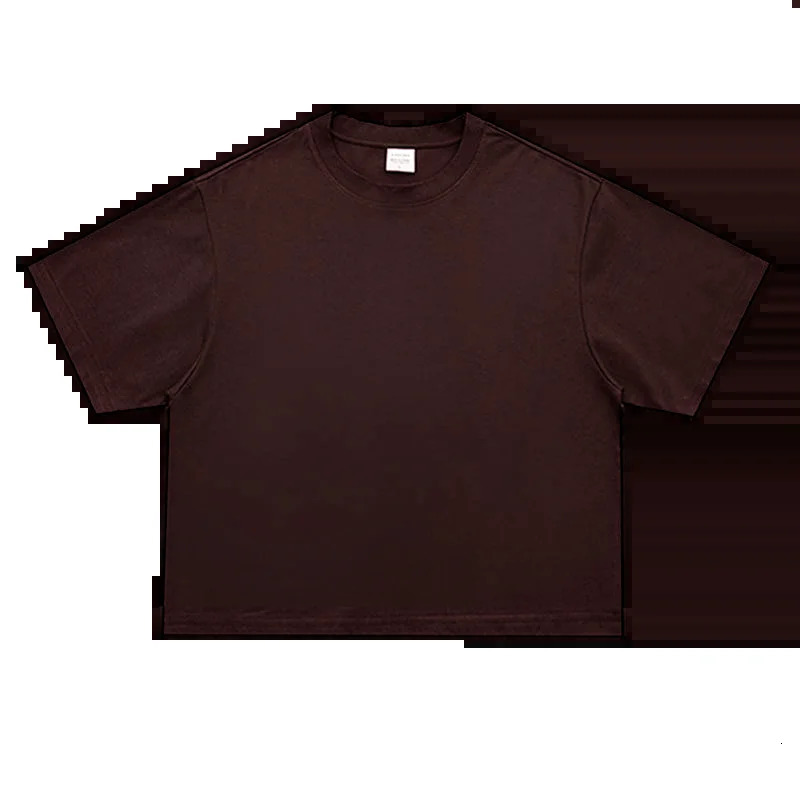 Basic Boxy Fit O-Neck Half Sleeve T-shirt Mens 240GSM 100 Cotton Oversized Heavyweight T-Shirts Summer Loose Sports Clothing 260407