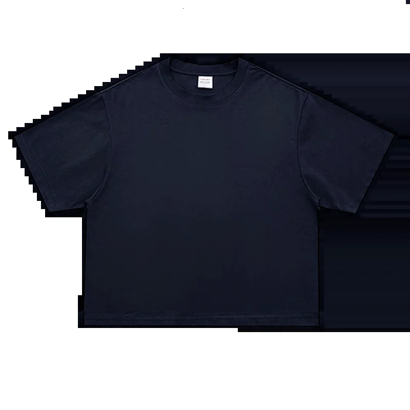 Basic Boxy Fit O-Neck Half Sleeve T-shirt Mens 240GSM 100 Cotton Oversized Heavyweight T-Shirts Summer Loose Sports Clothing 260407