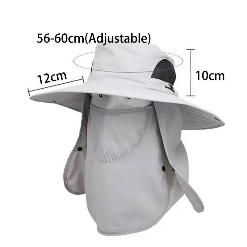 Adjustable Outdoor Fishing Hat Sunscreen Protection Breathable Sunshade Foldable Men Women Hiking Camping Casual Fishing Cap H260407
