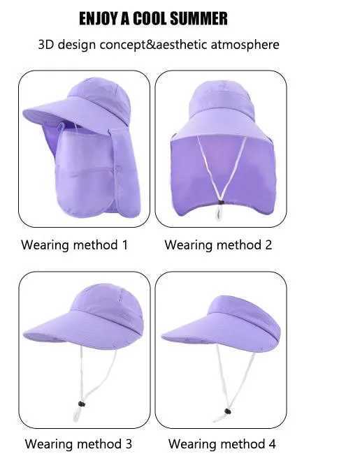 Hats Womens Outdoor Summer Sun Caps Big Brimmed hat Cycling Doing Farm Work Sun Protection UV Protection Face H260407