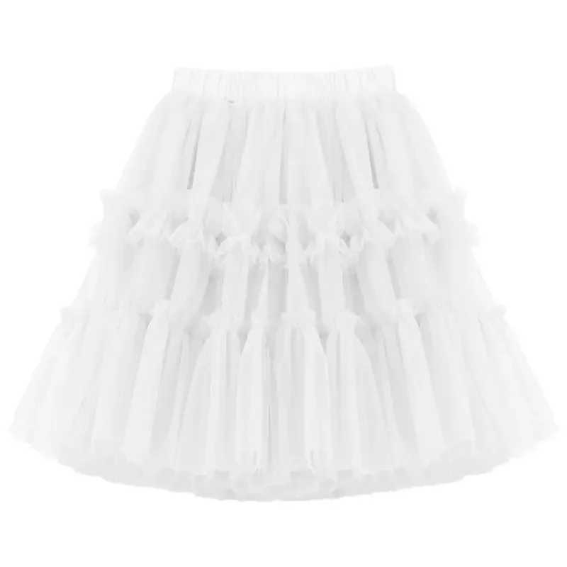 Girls Tutu 2023 Summer New Kids Mid-length Fashion Korean Birthday Party Dance Ball Gown Princess Skirt Parent-child Gauze Skirt H260407