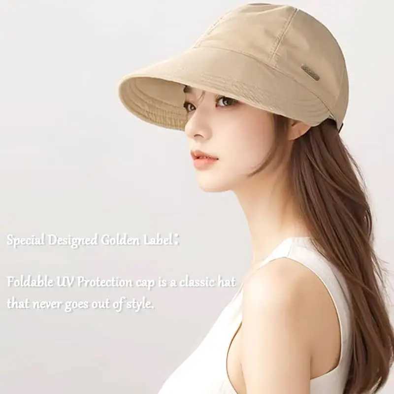 Summer Wide Brim Sun Hat Adjustable Caps For Men Women Beach Hats Summer Quick-drying Visors Fisherman Cap H260407