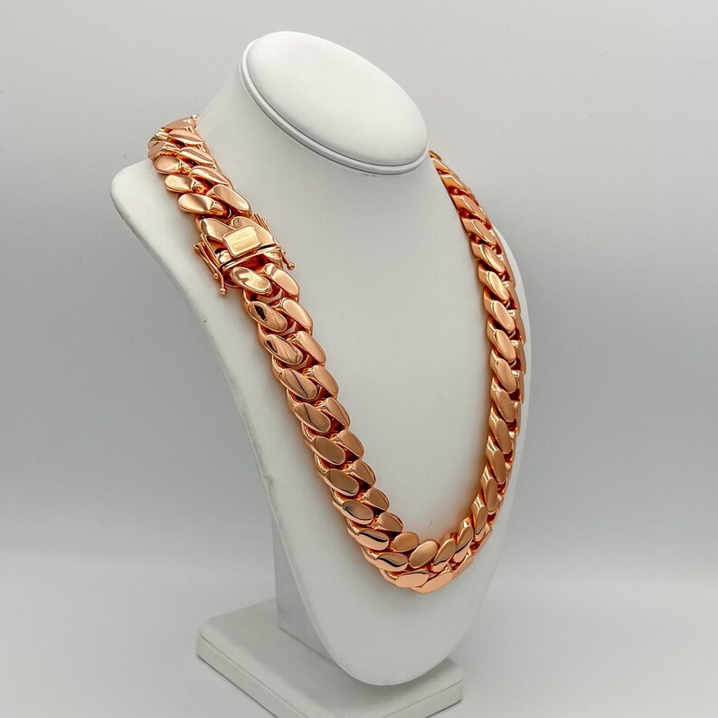 Cuban Link Chain 10-20MM Solid Handmade Jewelry Miami Style HipHop Jewelry Gold Plated 14k stamp Necklace Bracelet for men