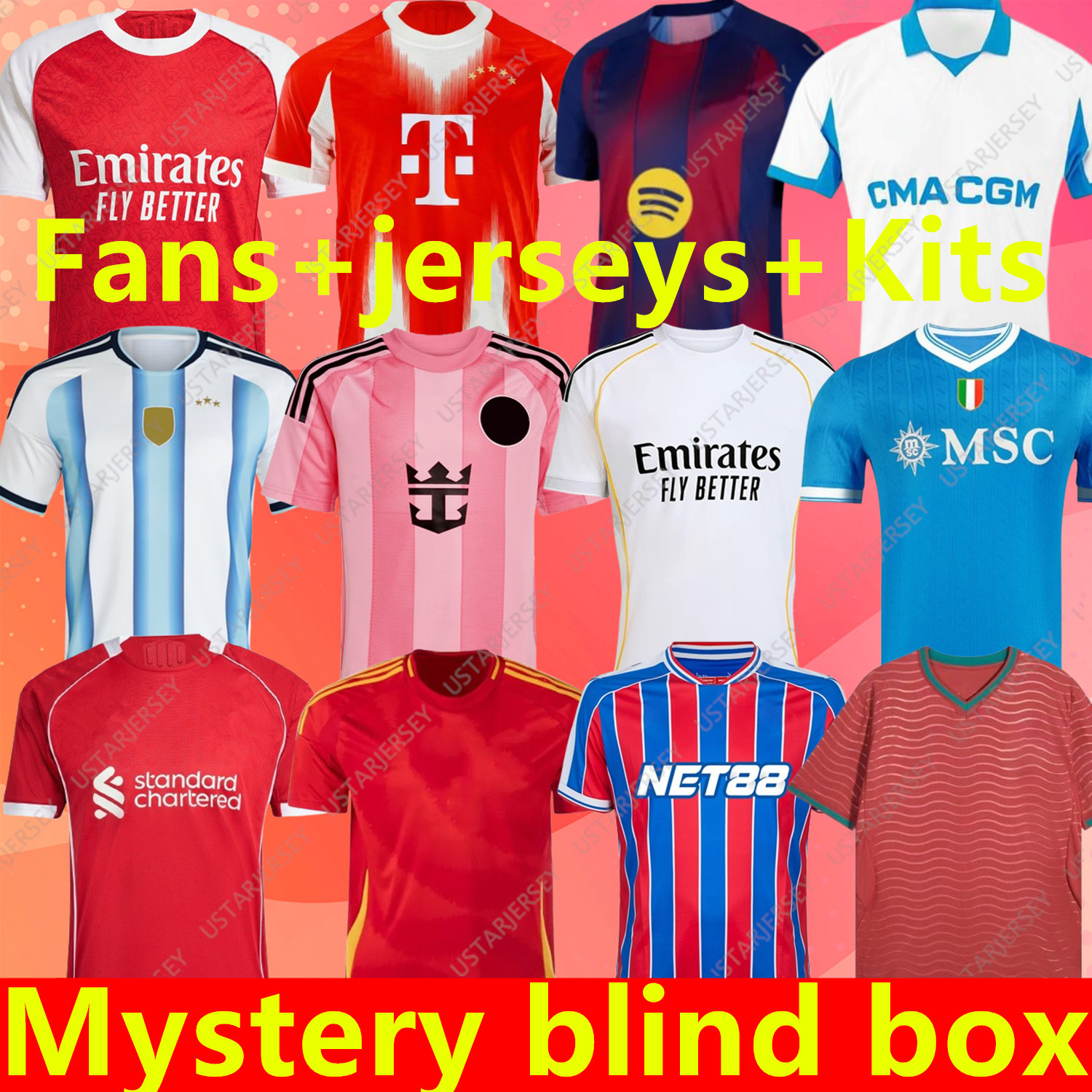 Mystery Box jerseys Football jerseys Retro National Club Team Any pants Blind box gift Player football jerseys hand-picked random men kids kit