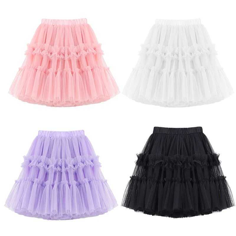 Girls Cute Clothes Pettiskirt Skirt 2025 New Baby Girls Tutu Fluffy Skirt Princess Ballet Dance Tulle Mesh Skirt Kids Cake Skirt H260407