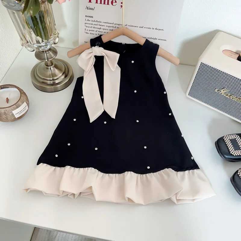 Girls Summer Vest Dress - Sleeveless Princess Style Sundress with Pockets Casual Play Dress for Toddlers H260407
