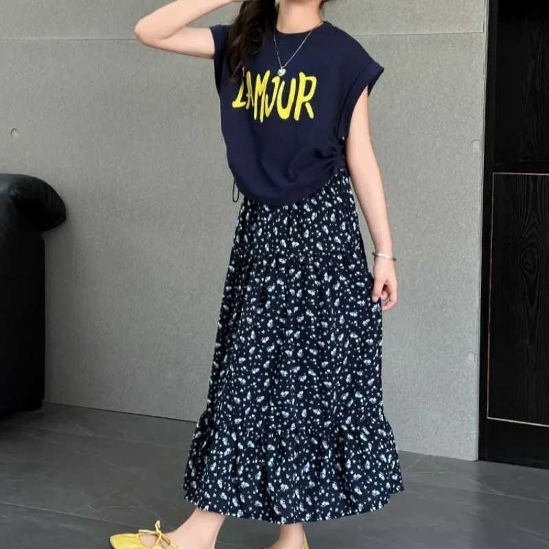 Girls Floral Summer Skirt 2026 Trendy Lightweight Floral Half Skirt for Kids Cute Floral Dress for Children Summer Fashion H260407