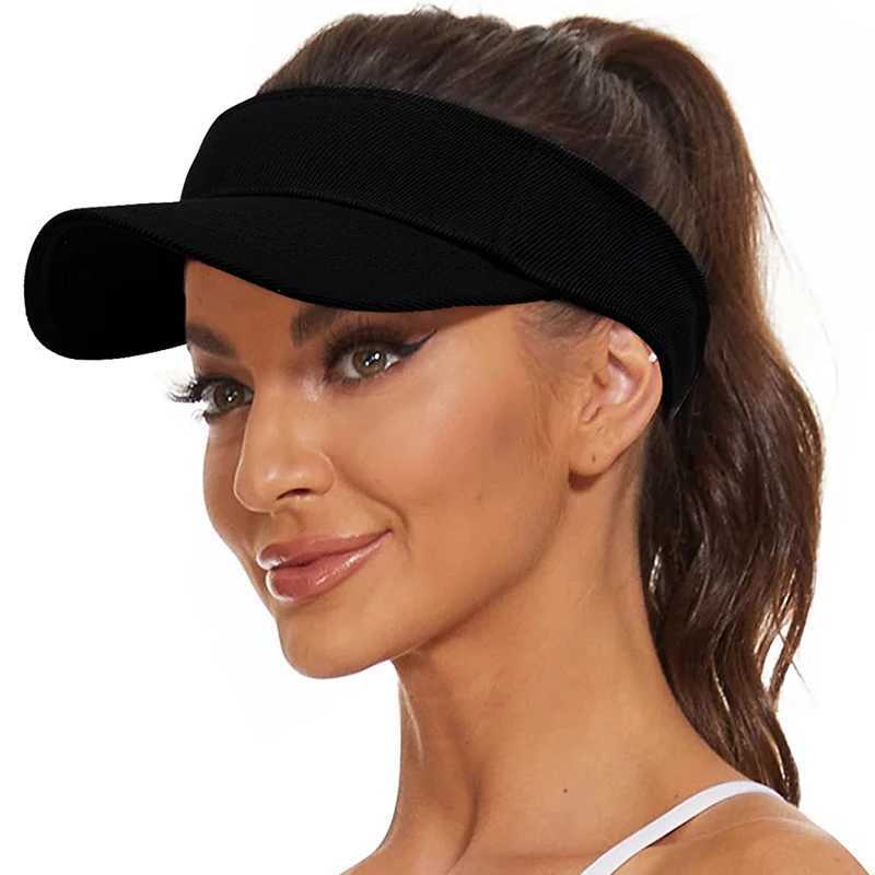 Summer Sun Hats Men Women Cotton Adjustable Visor UV Protection Top Empty Solid Sport Tennis Golf Running Sunscreen Baseball Cap H260407