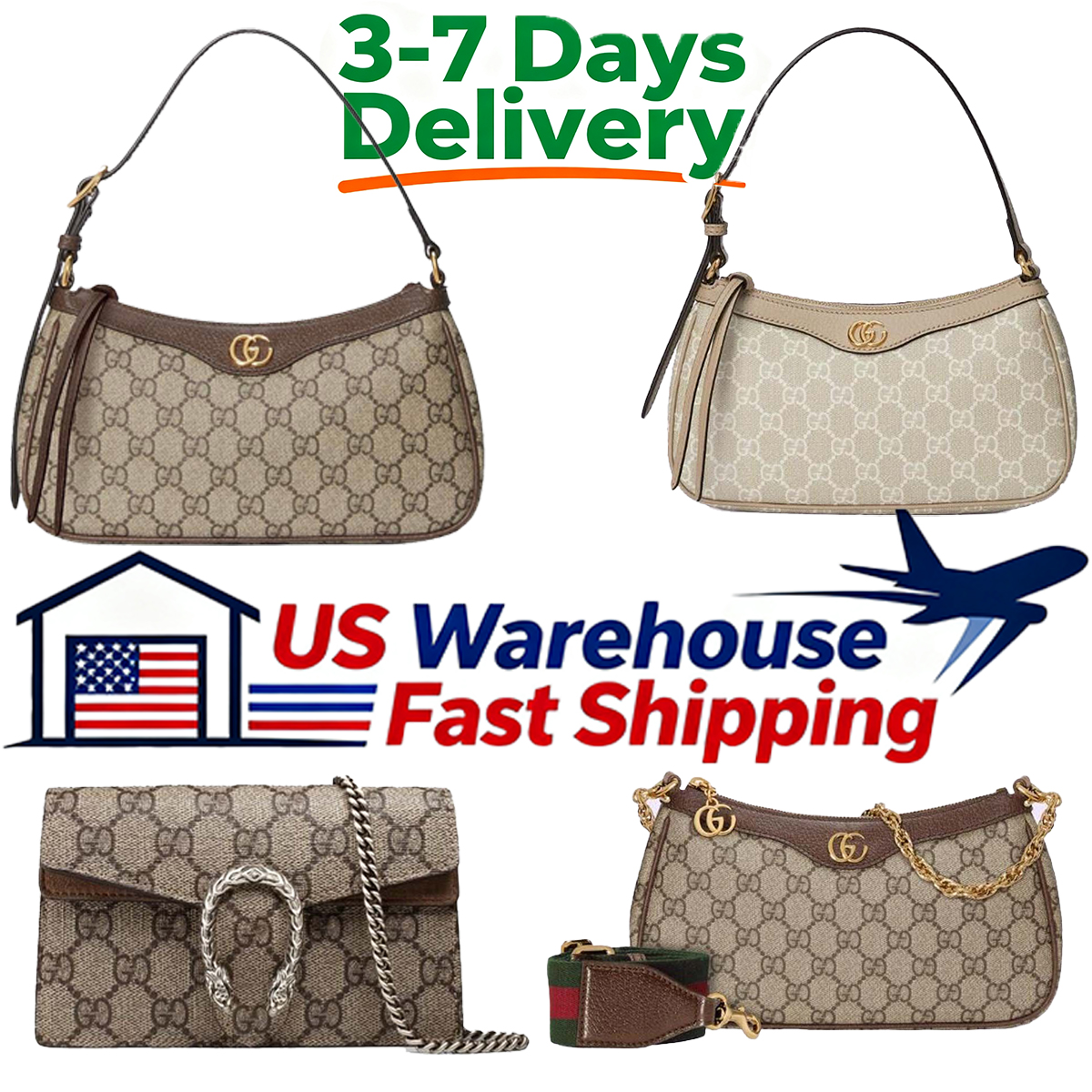 Designer bag Dionysus and Ophidia bag Women's Marmont Shoulder bag Luxury Bag Wallet Crossbody bag Handbag Flap Envelope Classic Chain Purses Hobo bag Camera bag Top