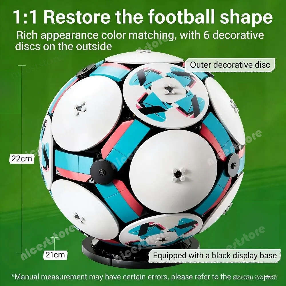 New LEGO Trophy Building Blocks 2842Pcs Standard Particles High Quality 1:1 Size Perfect Eeplica Legoes Set World Cup Ball As
