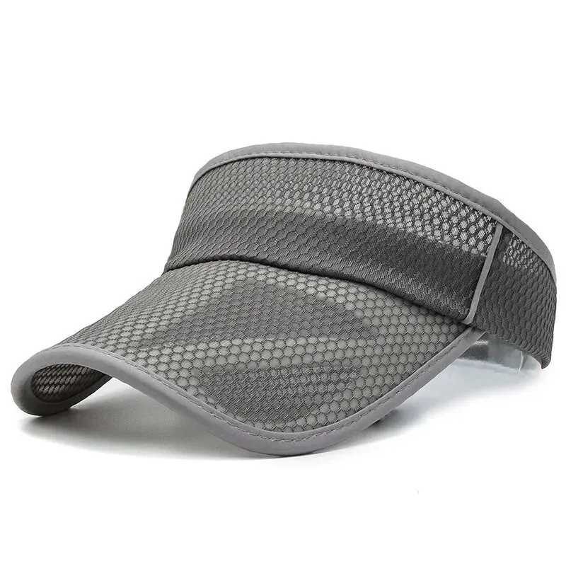 Summer Empty Top Hat Mens Sports Hat Womens Bare Plate Mesh Quick-Drying Hat Outdoor Casual Large Brim Empty Top Hat H260407