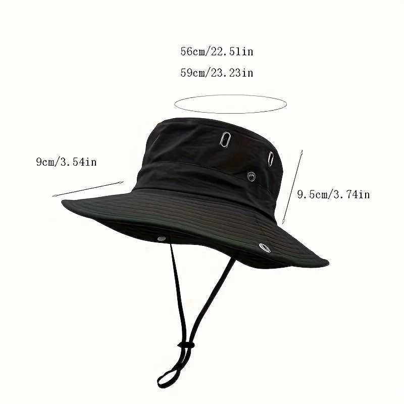 Fishermans Hat Fashionable and Versatile Sunscreen Mountaineering Hat Adjustable Breathable Waterproof Outdoor Camping Hat New H260407