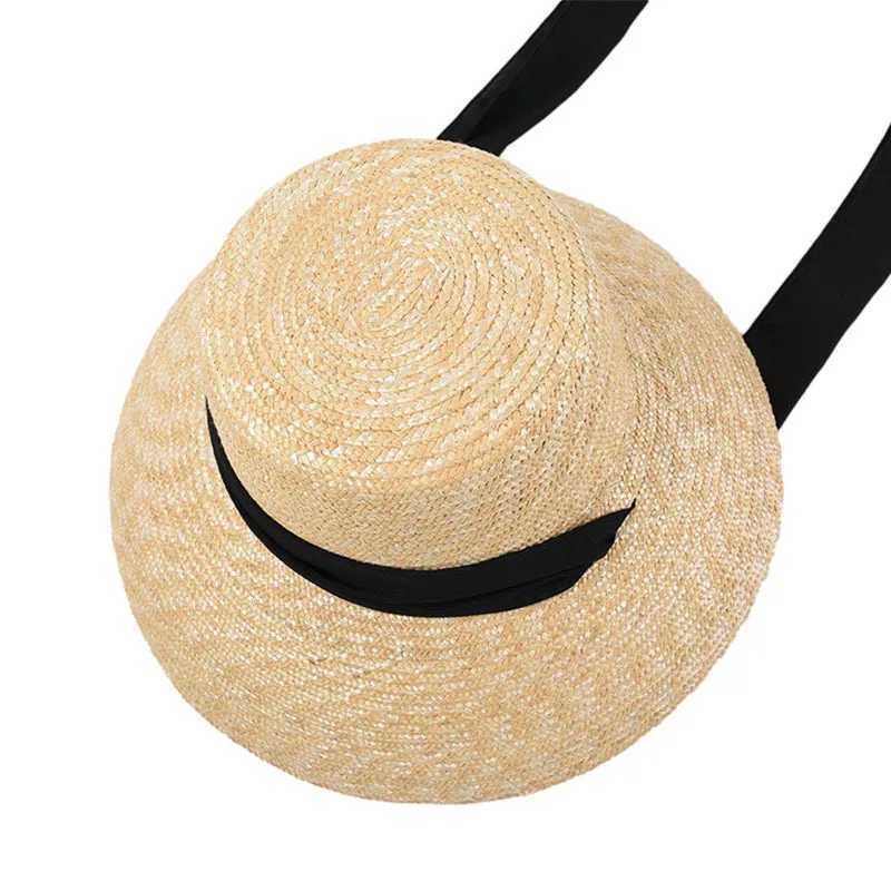 USPOP New French Style Women Straw Sun Hats Summer Wide Brim Lace-up Beach Hats H260407