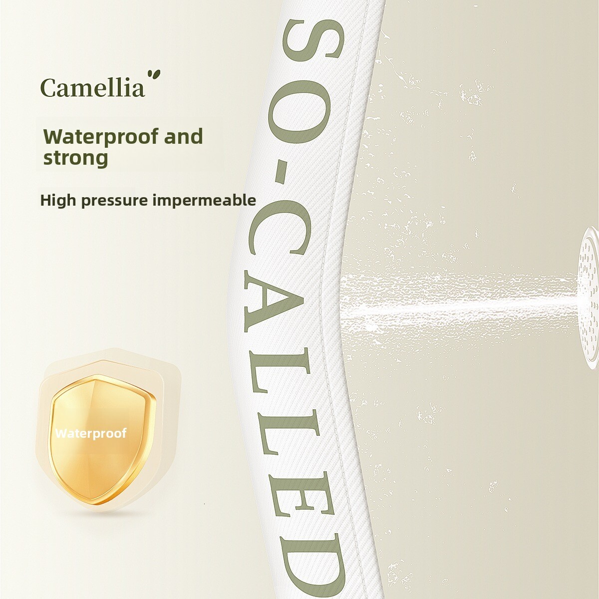 Shower Curtain Camellia Style Elegant Light Luxury Waterproof Wet And Dry Separation Partition Curtain For Bathroom Toilet Restroom