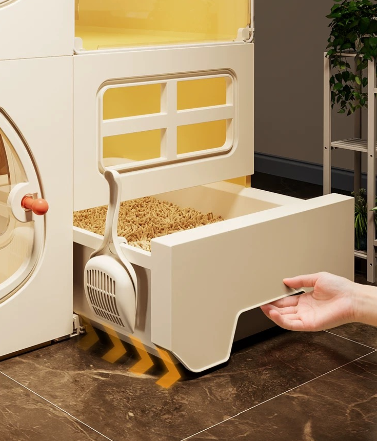 2026 Pet dog kennel Genki Cat kennel winter warm four seasons universal cold cat house winter closed cat kennel pet cage new