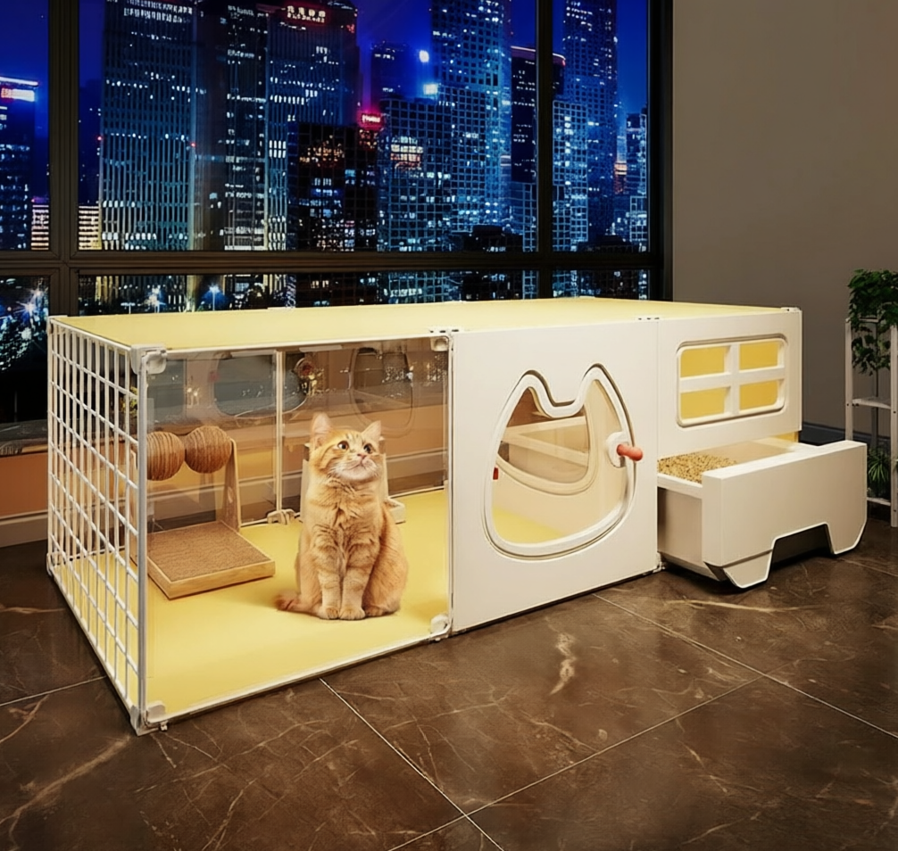 2026 Pet dog kennel Genki Cat kennel winter warm four seasons universal cold cat house winter closed cat kennel pet cage new