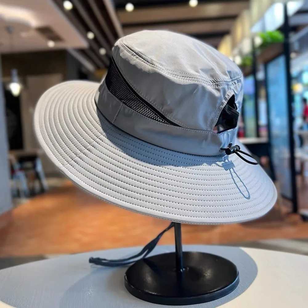 New Anti-Sun Bucket Hat Anti-UV Adjustable Beach Hat Breathable Folding Fisherman Hat Outdoor Sports H260407