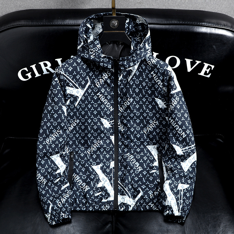 European Station Light Luxury Men's Clothing Plus Size Spring Designer Jacket Men's Casual Hooded Loose Oversized Fashionable Outdoor Luxury