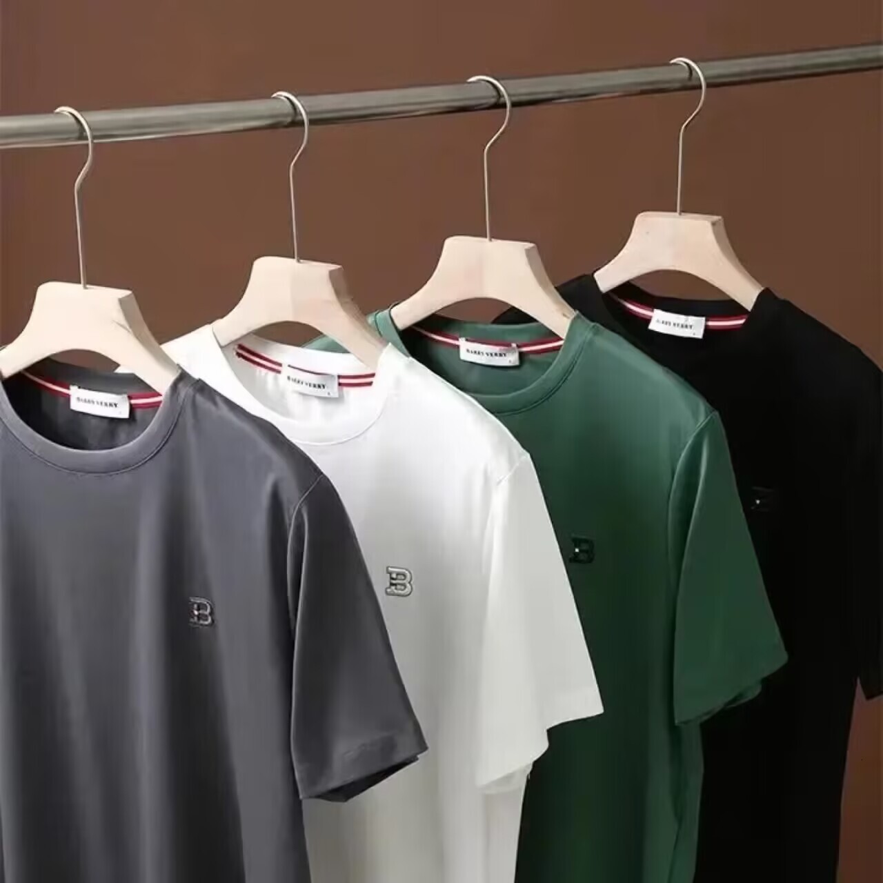 Luxury Brand Designer Summer short-sleeve men round-neck T-shirt simple loose-fitting sweat-absorbing fashion trendy brand versatile trendy men clothi
