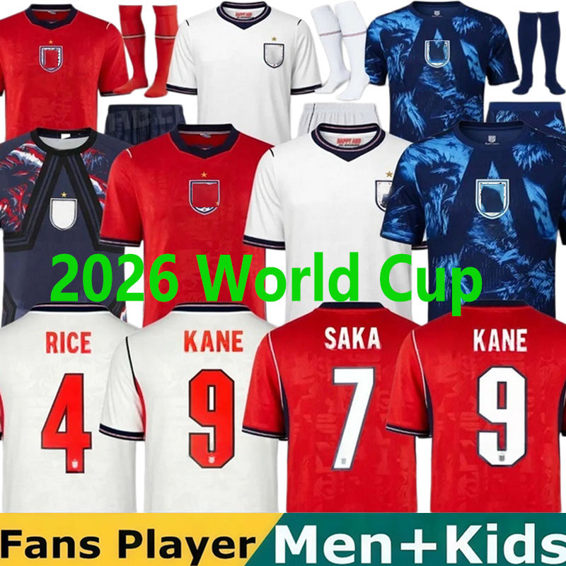 England 2026 World Cup Kit BELLINGHAM KANE Soccer Jerseys SAKA Player Fans PALMER RICE england Football Shirts MAINOO FODEN Men kids Kits Women Goalkeeper training...