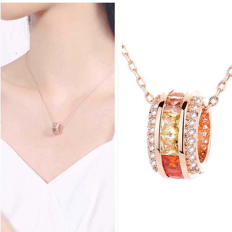 Jewelry Necklaces Rainbow Princess CZ Fashion Accessories Luxury Trendy Bridal Designers Wedding Necklace Statement Girls for Women