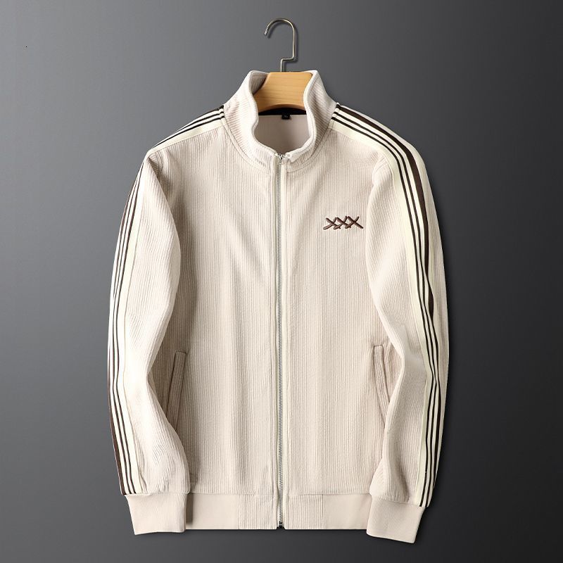 Luxury Brand Designer Spring and Autumn Men New Fashion Casual Sports Two-Piece Set Stand Collar Cardigan Jacket Trendy Straight-Leg Pants Suit