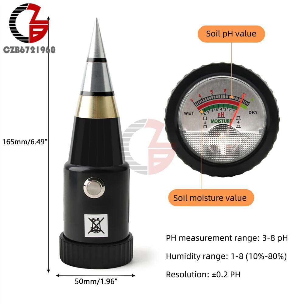 Handheld Soil Moisture PH Meter Acidity Humidity Tester Metal Sensor Probe 3~8ph No Battery Hygrometer for Planting Garden Tool - view 7