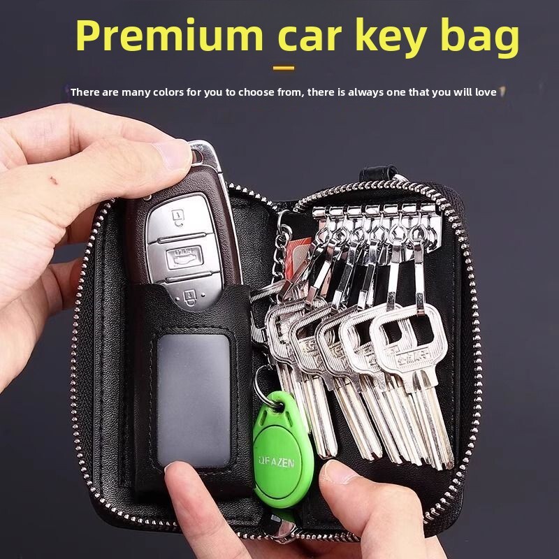 Litchi pattern popular men's General Motors keybag, home key set, men's and women's key storage waist hanging keybag