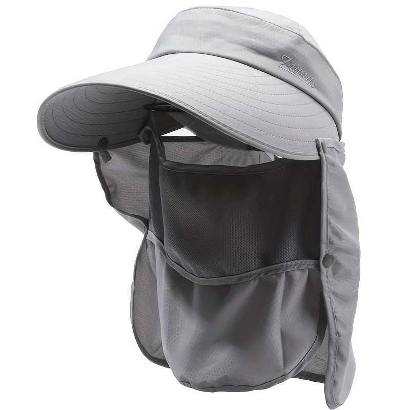 Outdoor sun hat womens summer detachable shawl fisherman hat breathable fishing camping hiking hat H260407