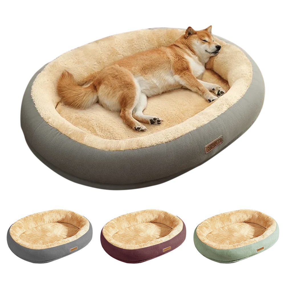 Luxury Dog Bed Fluffy Deep Sleep Bed for Dog Soft High Rebound Not Easy To Deform Washable Pet Cat Winter House Dogs Accessories