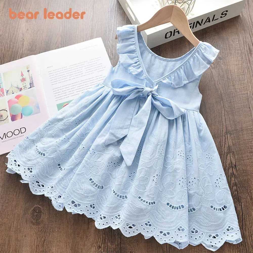 Bear Leader Girls Elegant Dresses 2024 New Summer Kids Party Costumes Girl Floral Princess Outfits Children Vestidos Clothing H260407