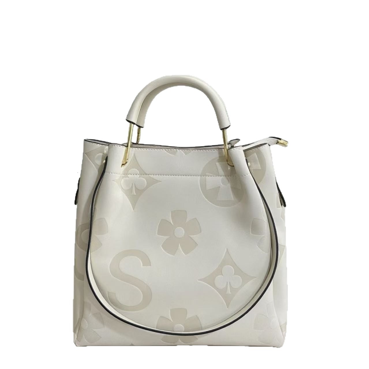 Handbag, women's cross-border new style bag, high-end and fashionable embossed tote bag, large capacity mother and child bucket bag