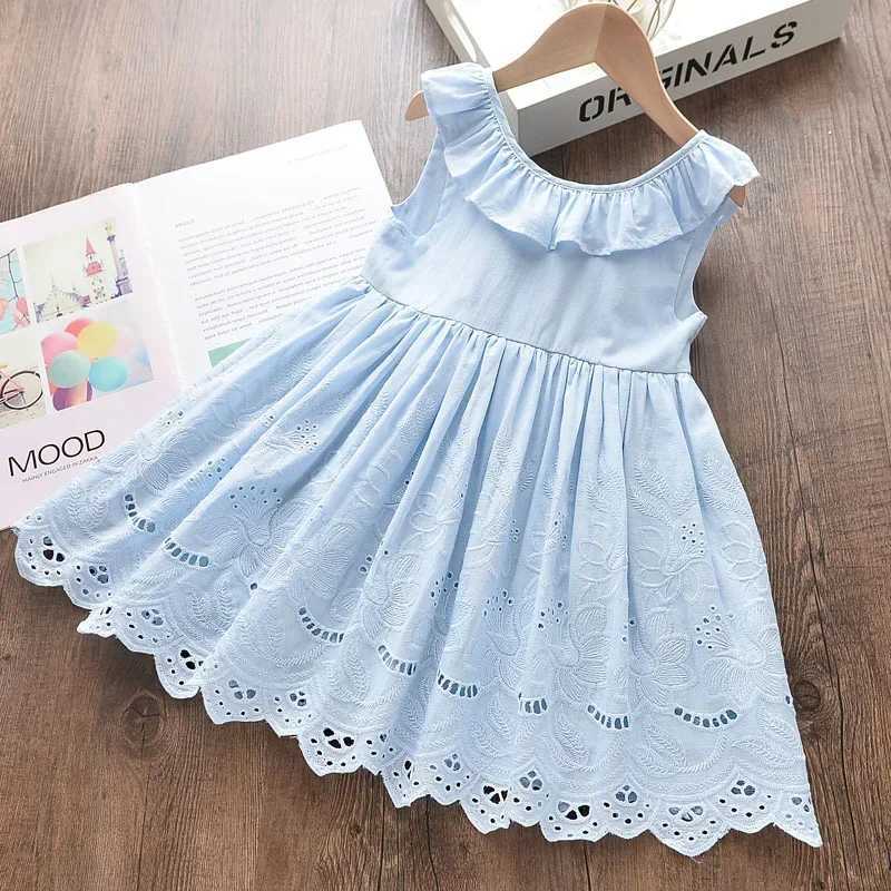 Bear Leader Girls Elegant Dresses 2024 New Summer Kids Party Costumes Girl Floral Princess Outfits Children Vestidos Clothing H260407