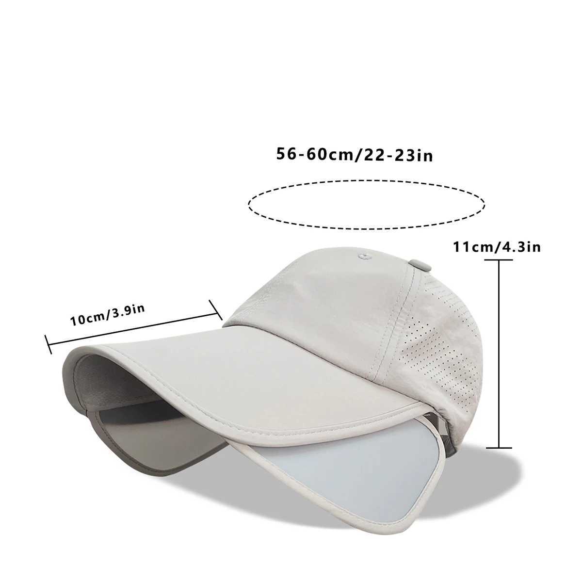 Sunscreen Hat Mens Summer Sun Hat Outdoor Big Brim Cap Breathable Fishing Hat Retractable Sunshade Anti-Ultraviolet H260407