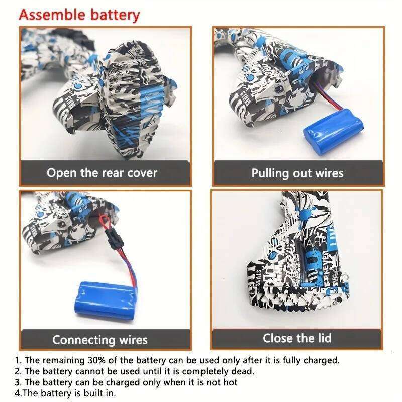 Toy Gun 7.4V High-speed Burst M416 Gel Ball With Orange Plug And Double Magazine For Outdoor Interactive Games