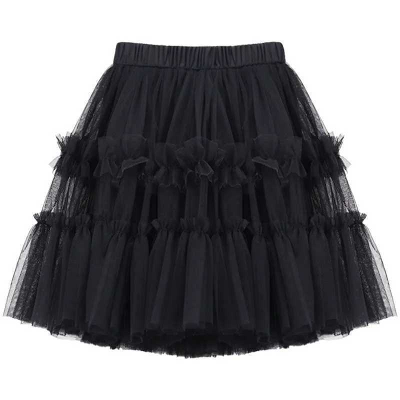 Girls Cute Clothes Pettiskirt Skirt 2025 New Baby Girls Tutu Fluffy Skirt Princess Ballet Dance Tulle Mesh Skirt Kids Cake Skirt H260407