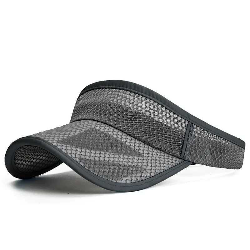 Summer Sports Sun Hats Women Hat Mens Cap New Adjustable Sun Visor Uv Protection Empty Top Tennis Running Sunscreen Mesh Brim H260407