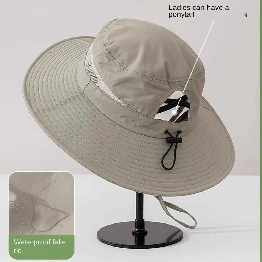 New Anti-Sun Bucket Hat Anti-UV Adjustable Beach Hat Breathable Folding Fisherman Hat Outdoor Sports H260407