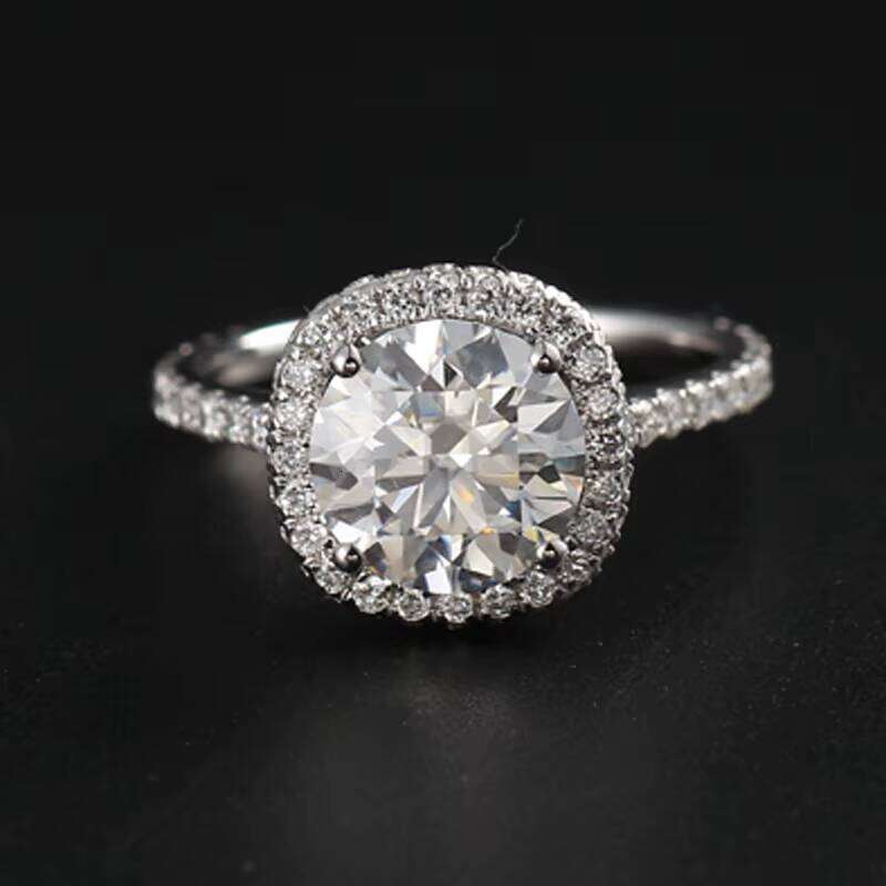Maiyi Custom PT950 White Gold Jewelry Eternity Women's Moissanite Engagement Ring