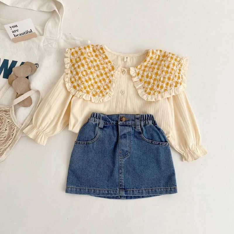 Kids Denim Skirt for Girls All-match Elastic Waits Short Mini Skirt for Children Girls Cowboy Skirts for Baby Girl Outfit 1-6T H260407