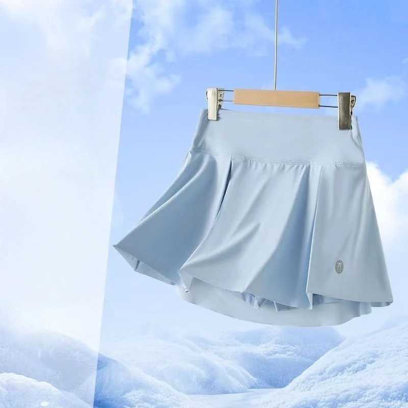 Girls Ice Silk Quick Dry Pleated Skort Summer Anti-Exposure Tennis Skirt School Uniform Style Dance Athletic H260407