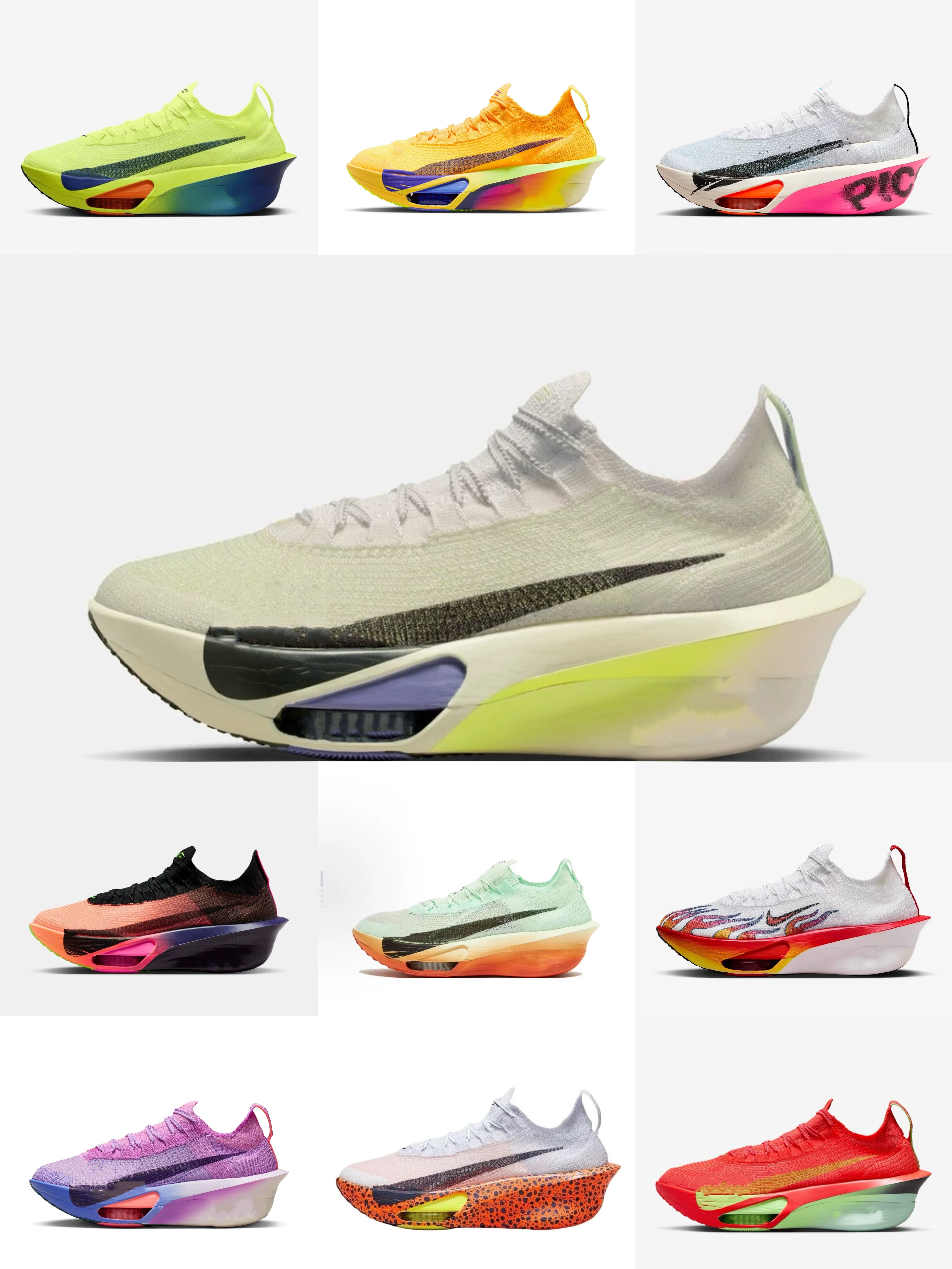 High quality Zoom Aphafly NEXT% 3 Volt Concord shock-absorbing breathable running shoes mens and womens carbon plate marathon sports shoes outdoor breathable shoes