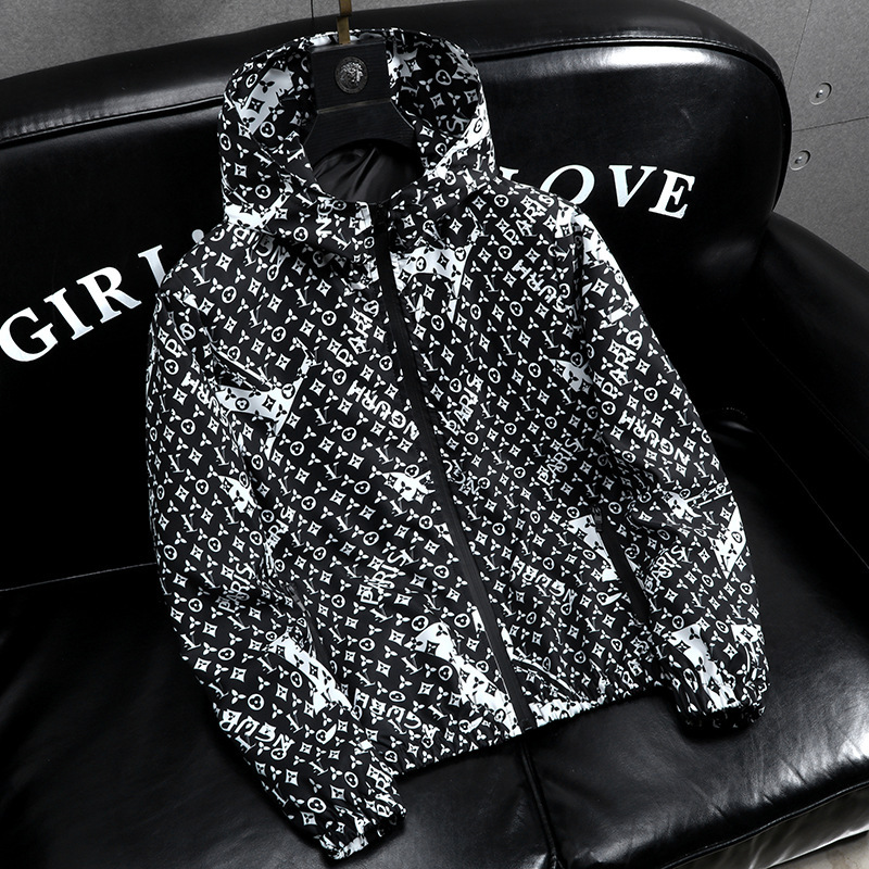 European Station Light Luxury Men's Clothing Plus Size Spring Designer Jacket Men's Casual Hooded Loose Oversized Fashionable Outdoor Luxury