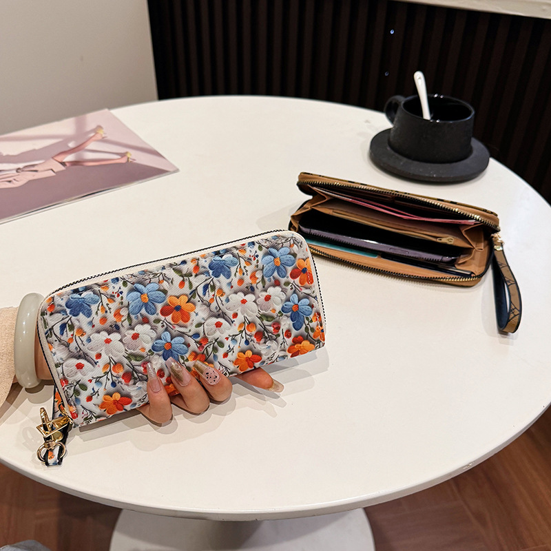 New Long Purse Ladies Fashion Ladies Handbag Multi-Card Card Bag Zipper Mobile Phone Bag Ladies