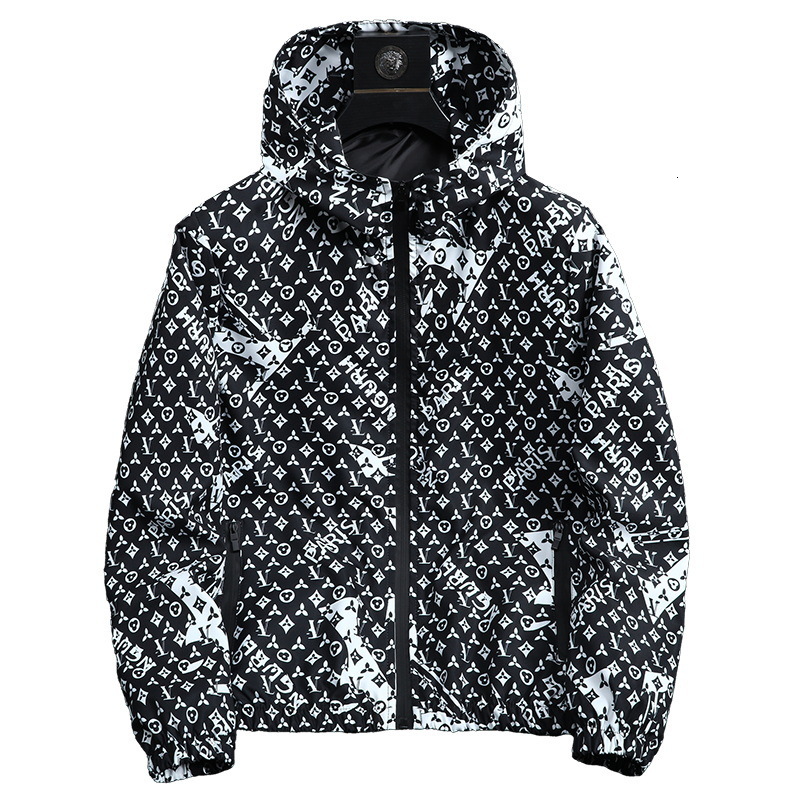 European Station Light Luxury Men's Clothing Plus Size Spring Designer Jacket Men's Casual Hooded Loose Oversized Fashionable Outdoor Luxury