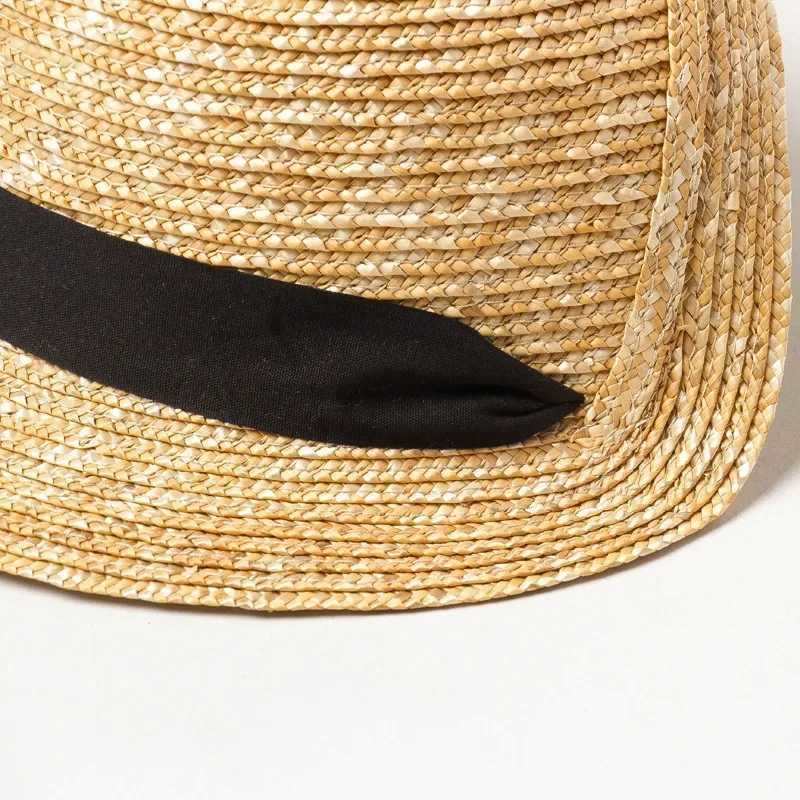 Sun Hat for Children Outdoor Activities Chin Straps Adjust Straw Hat Girls Raffia Sun Cap Summer Beach Seashore H260407