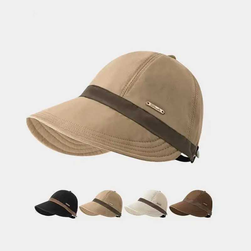 New Women Summer Sunhat Outdoor Travel Beach UV Protection Baseball Hats Trend Female Large Brim Visor Adjustable Caps H260407