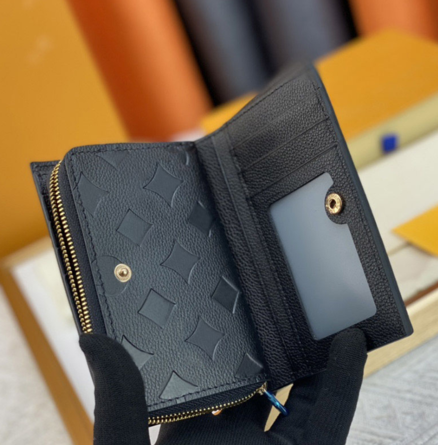 10A Designer wallet Brown flower wallet rosalie victorine Women coin purse card holder keychain Man Designer purse Key CardHolder small wallets travel Clutch Bags