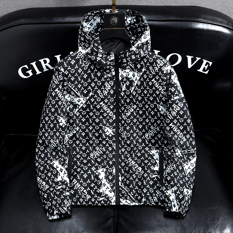 European Station Light Luxury Men's Clothing Plus Size Spring Designer Jacket Men's Casual Hooded Loose Oversized Fashionable Outdoor Luxury