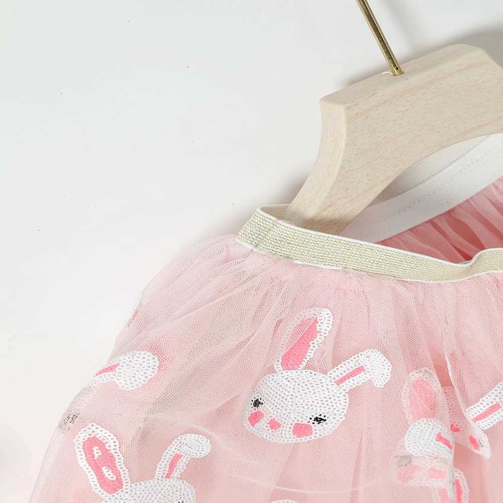new girl style childrens half skirt Europe and the United States new mesh rabbit sequin Easter TUTU skirt H260407